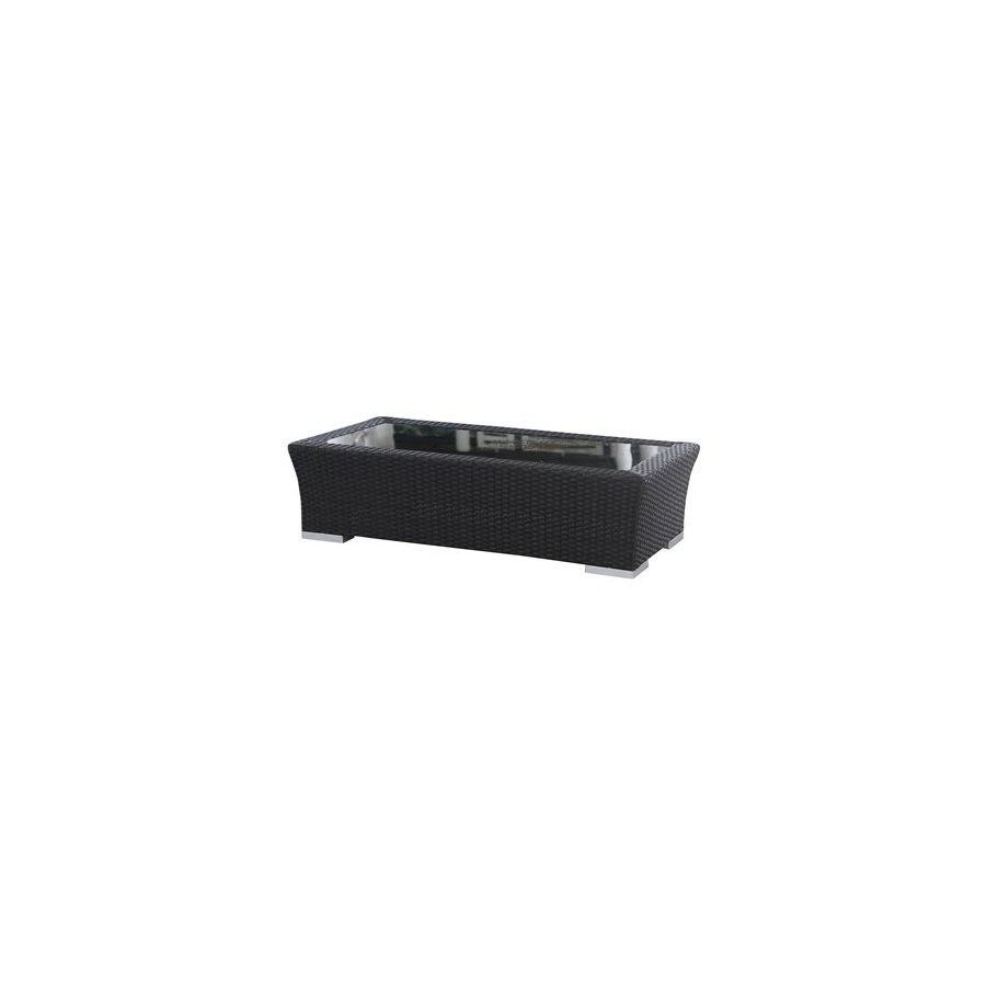 Source Outdoor Como Lago Glass Rectangle Patio Coffee Table at