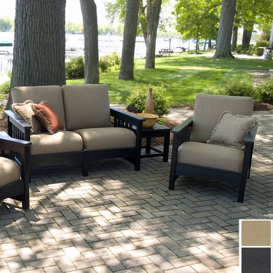 POLYWOOD 4Piece Deep Seating Club Mission Patio Conversation Set at
