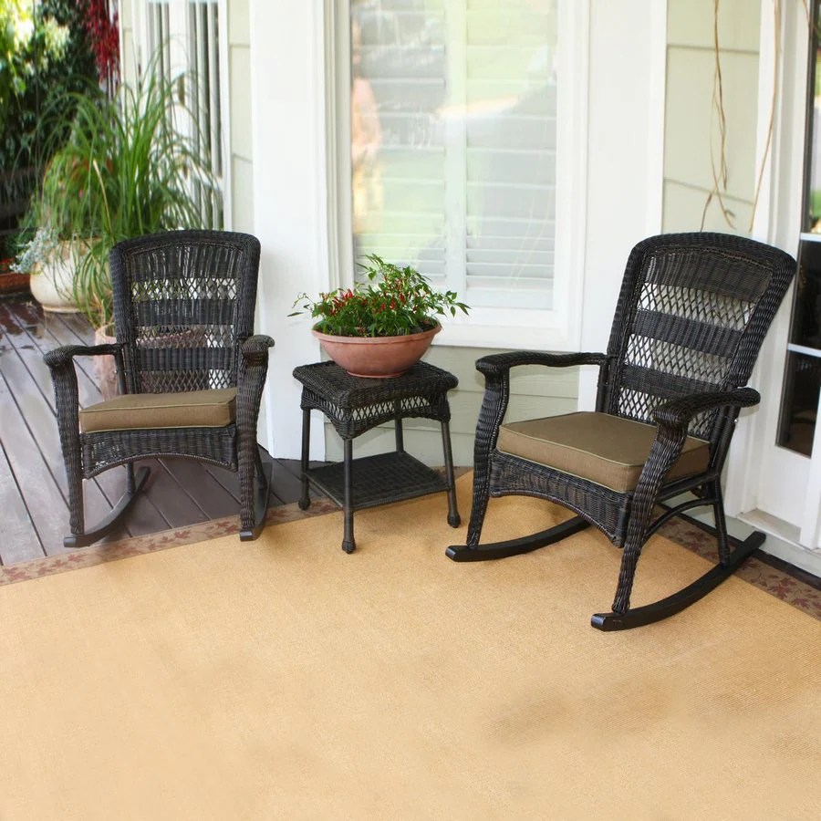 Tortuga Outdoor Portside 3Piece Wicker Frame Patio Conversation Set