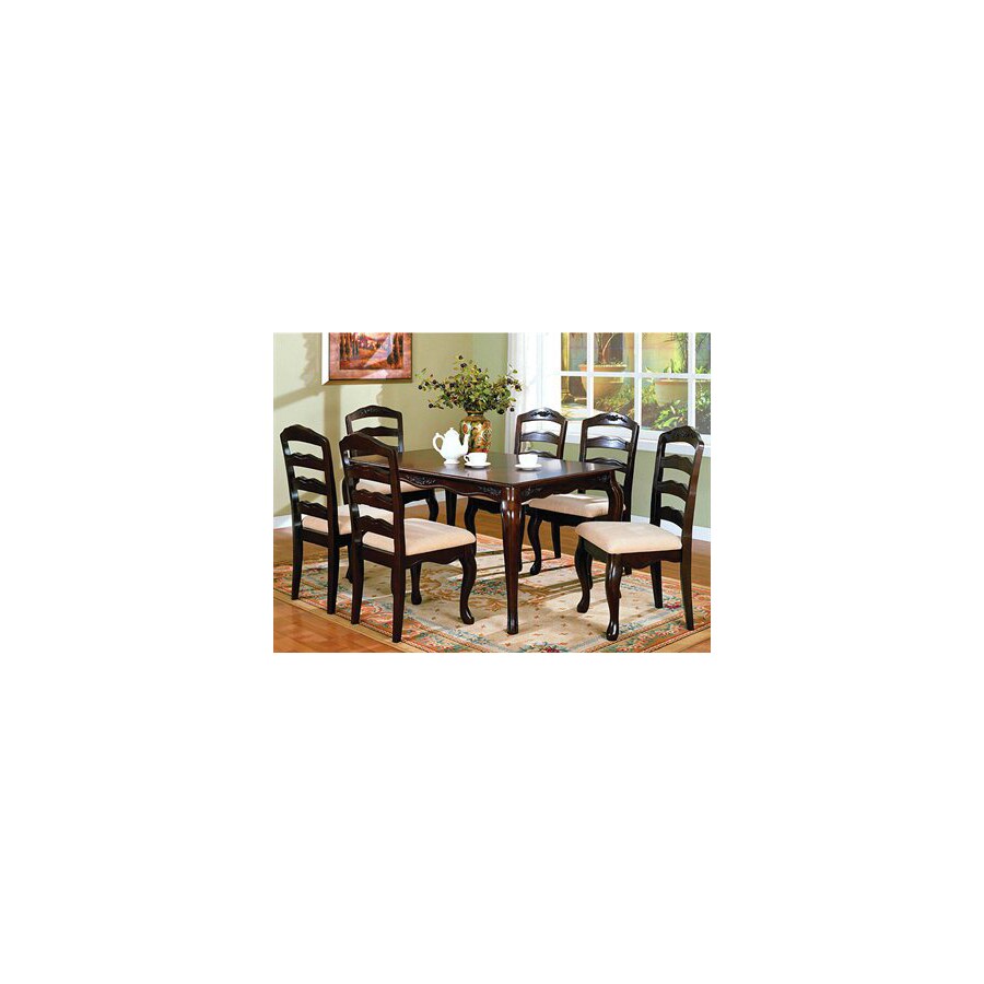 Furniture of America Townsville Dark Walnut Dining Set in the Dining