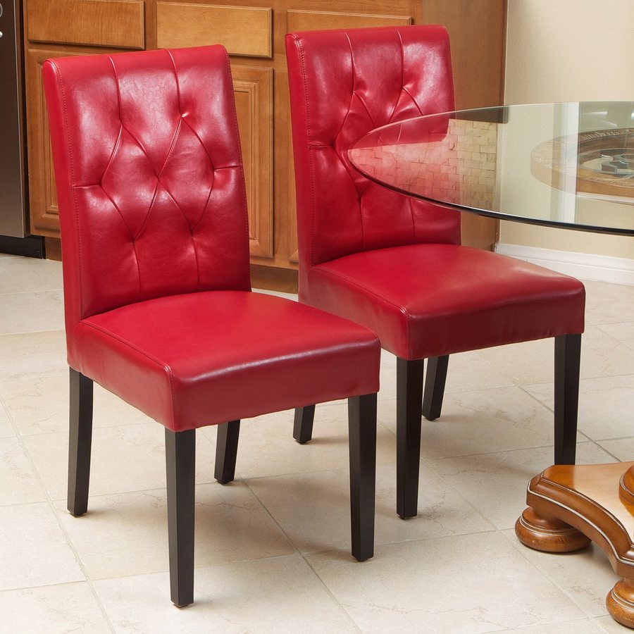 Best Selling Home Decor Set of 2 Gentry Red Side Chairs at