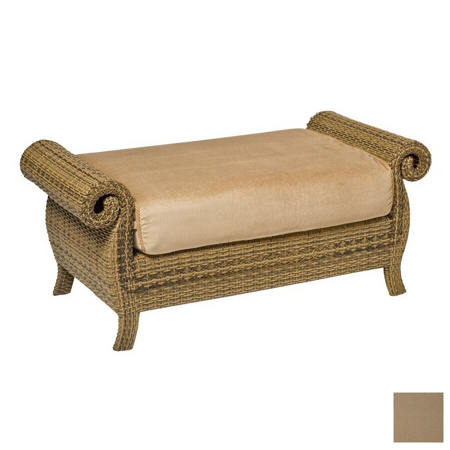 Woodard 49in L x 22.5in W x 21in H Wicker Ottoman in the Outdoor