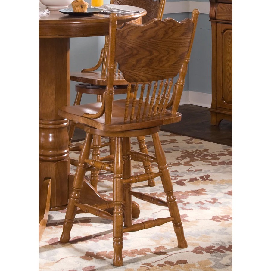 Liberty Furniture Nostalgia Medium oak Counter Stool in the Bar Stools department at