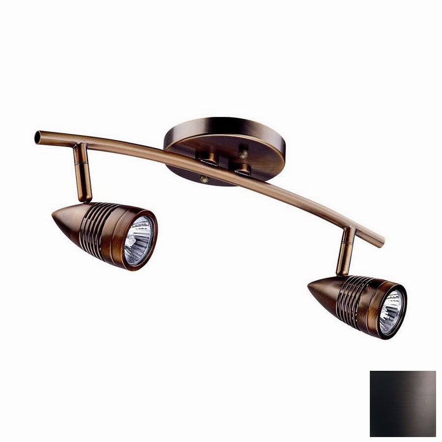 DVI Bullet 2Light 15in OilRubbed Bronze Fixed Track Light Kit at