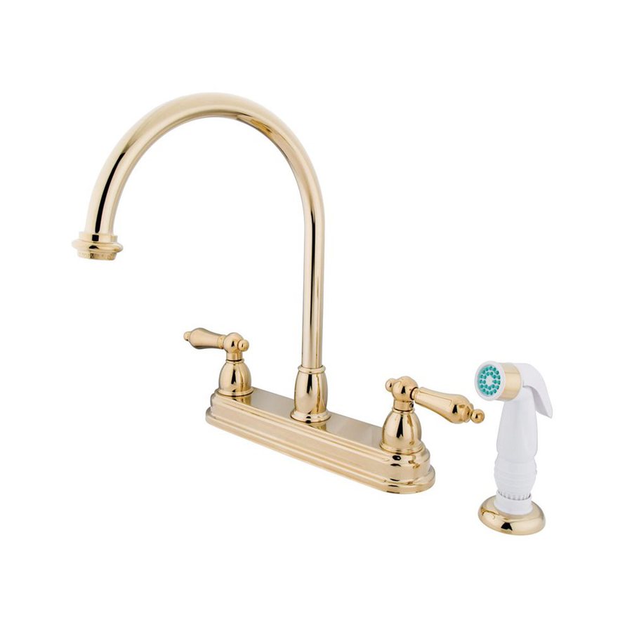 Elements of Design Chicago Polished Brass 2Handle Deck Mount HighArc