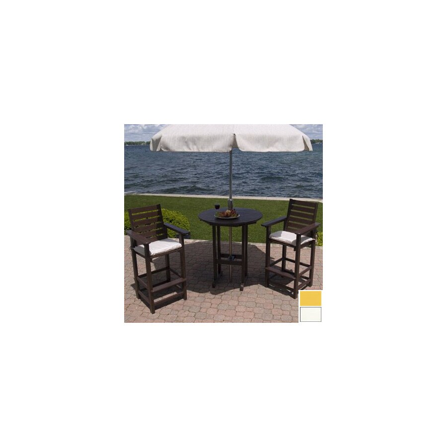 POLYWOOD 3Piece Patio BarHeight Set in the Patio Dining Sets