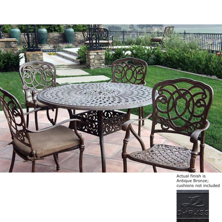 Darlee Florence 5Piece Antique Bronze Aluminum Patio Dining Set at