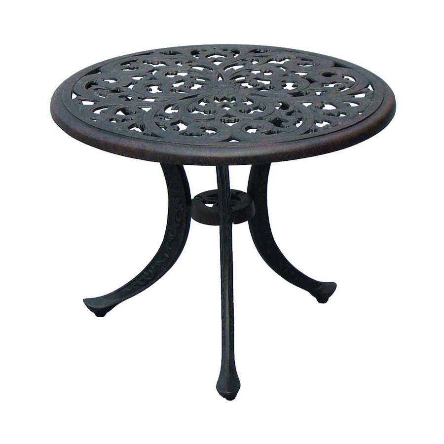 Shop Darlee Series 80 21in W x 21in L Round Aluminum End Table at