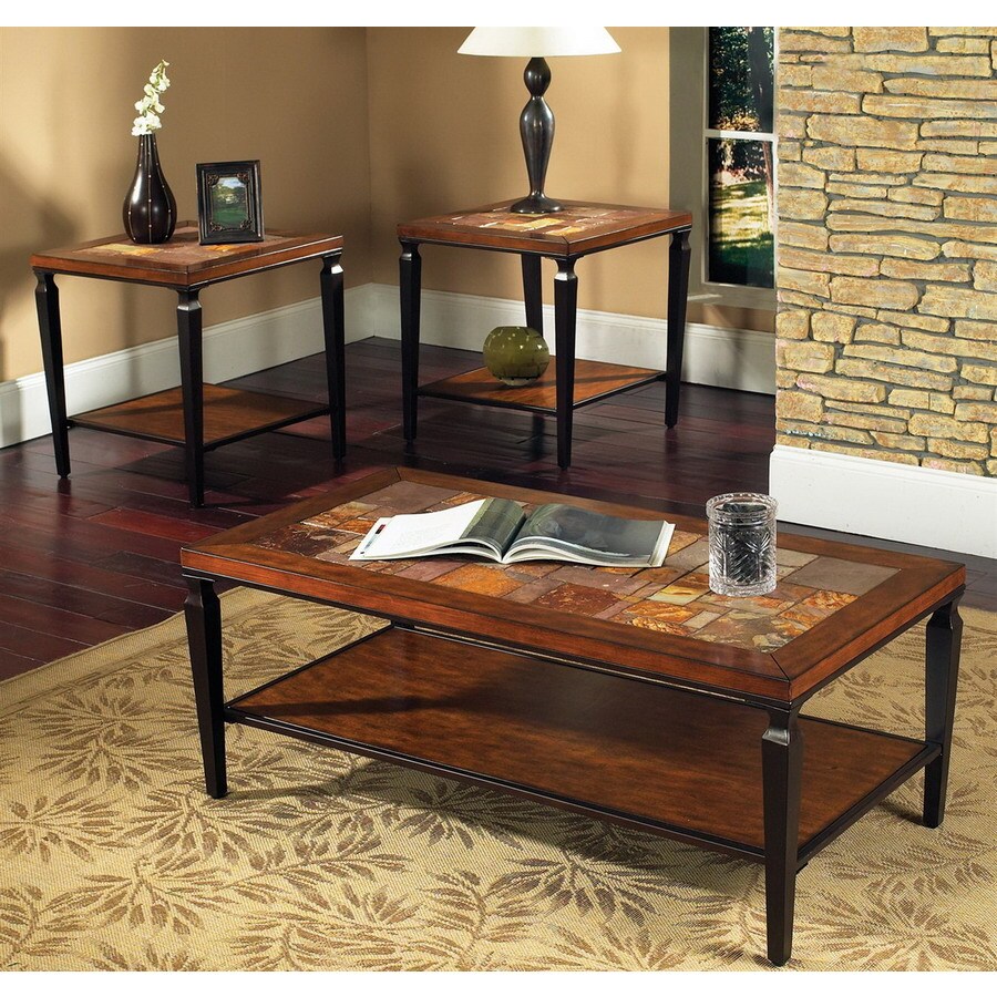 Steve Silver Company Feliz Cherry Accent Table Set in the Accent Table