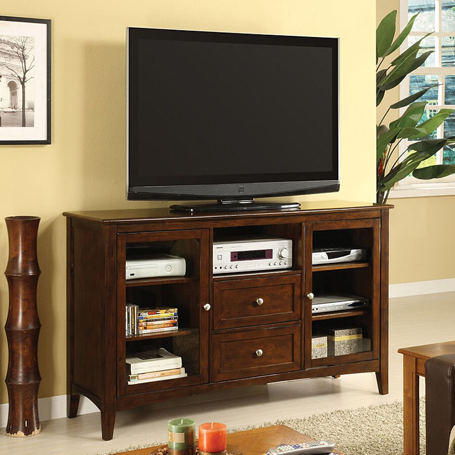 Shop Furniture of America Lancaster Dark Walnut Rectangular Television
