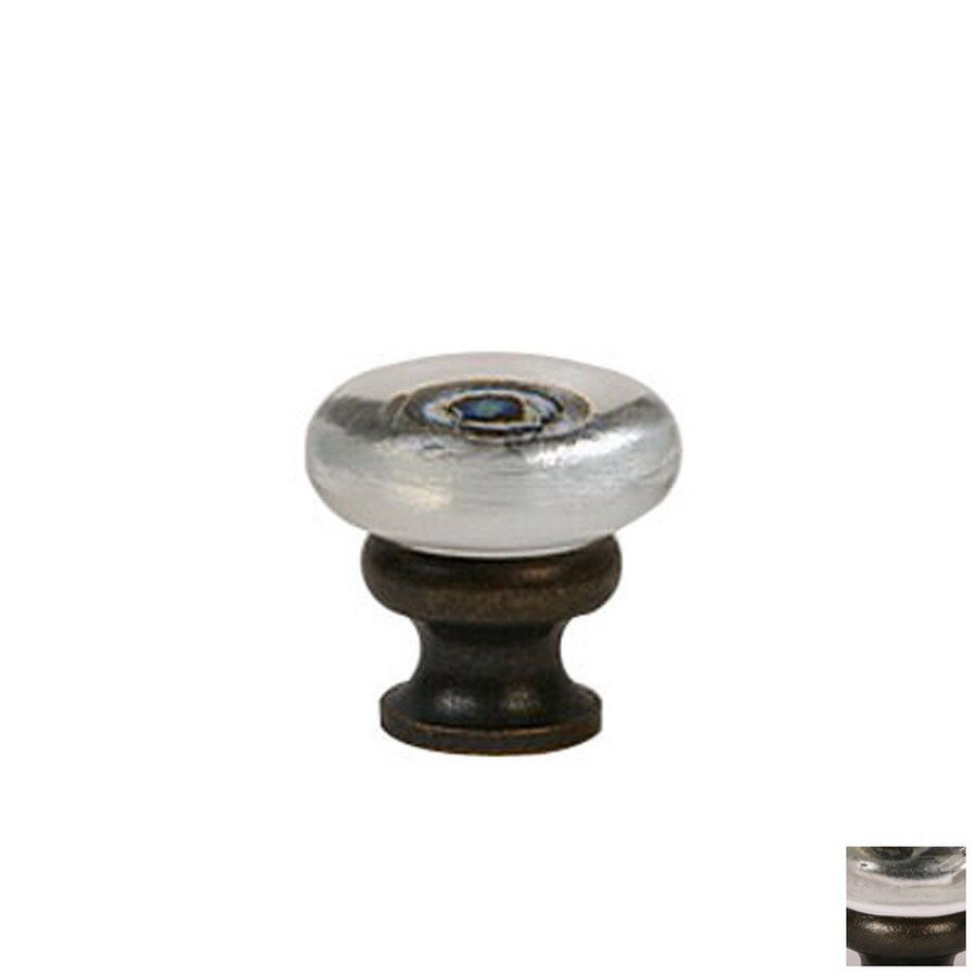 Shop Lew's Hardware Mushroom Glass Transparent Clear Oil Rubbed Bronze