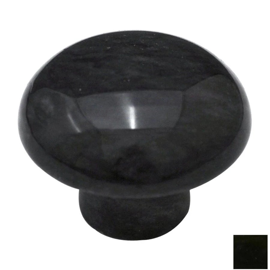 Cal Crystal Marble Black Mushroom Knob at