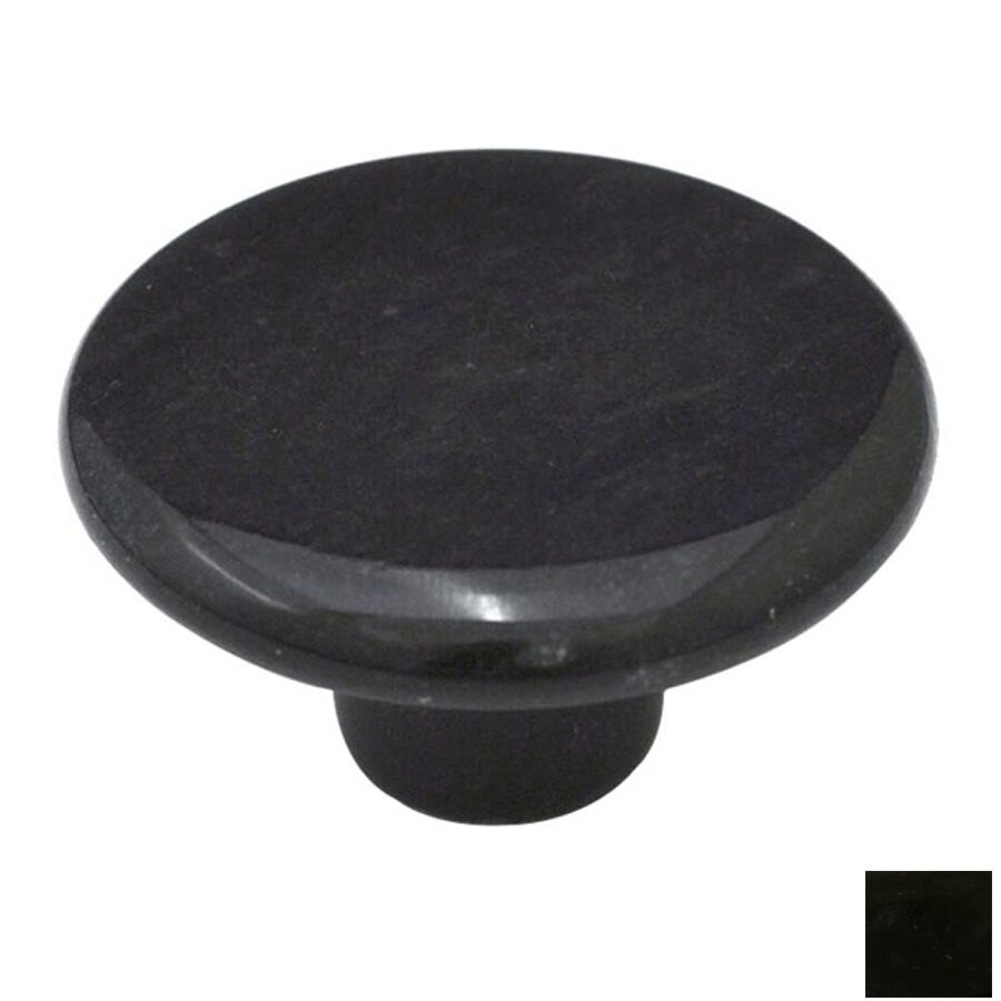 Shop Cal Crystal Marble Black Round Knob at