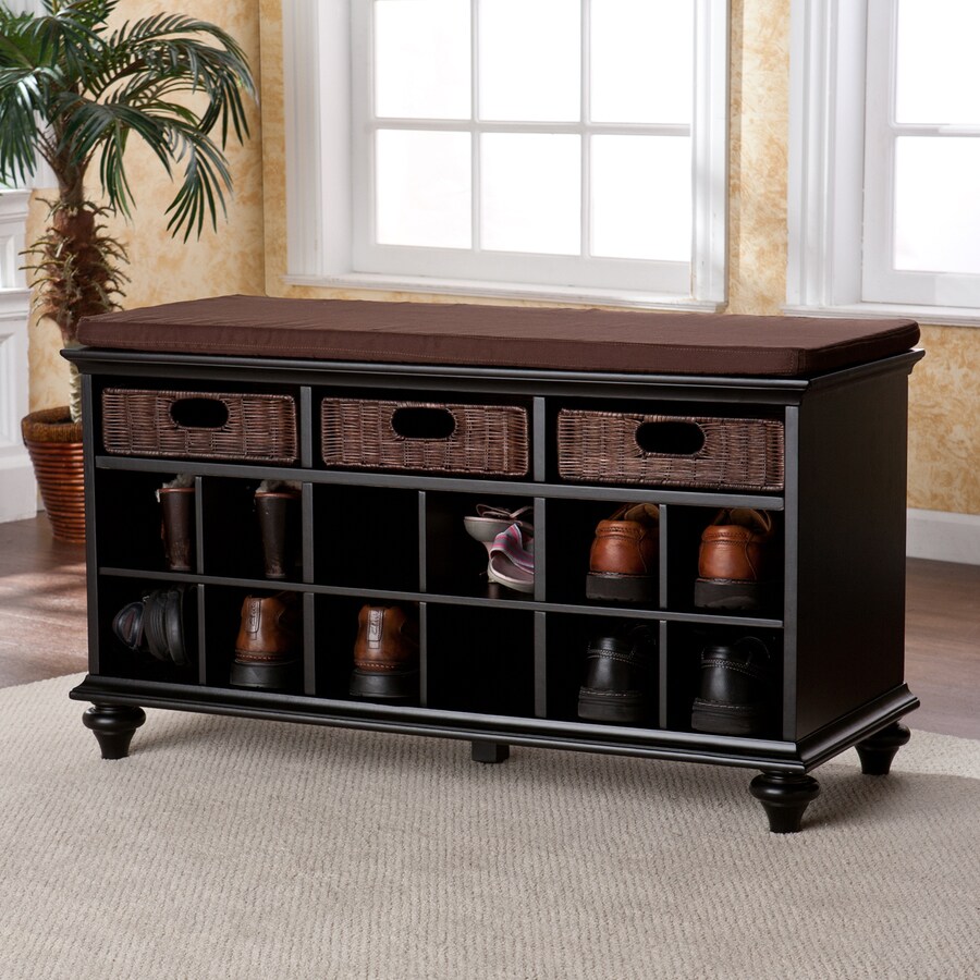 Boston Loft Furnishings Sebastian Casual Black Storage Bench at