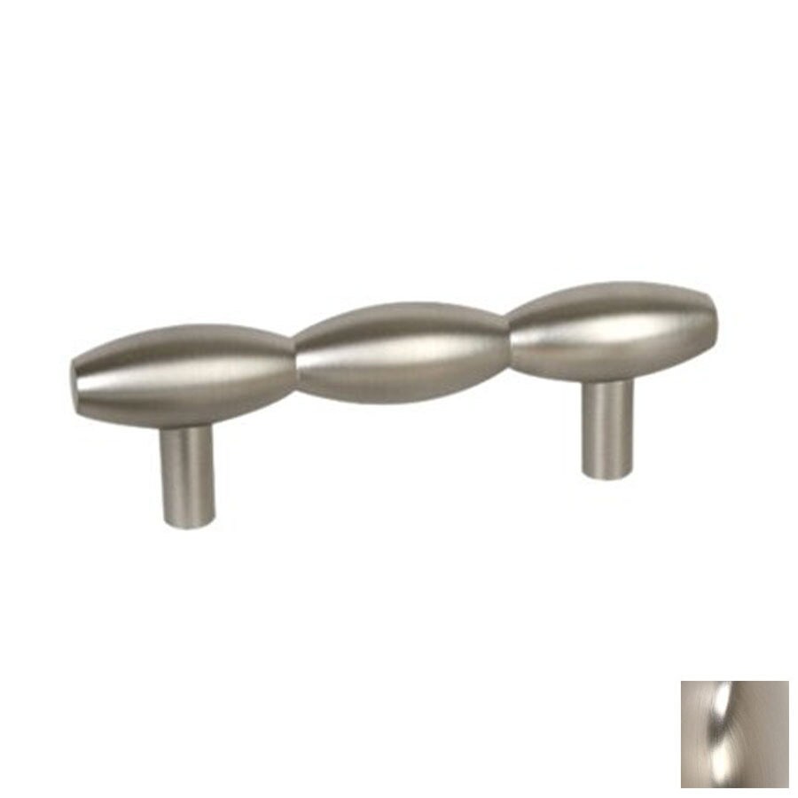 Lew's Hardware Barrel 3in Center to Center Brushed Nickel Pull