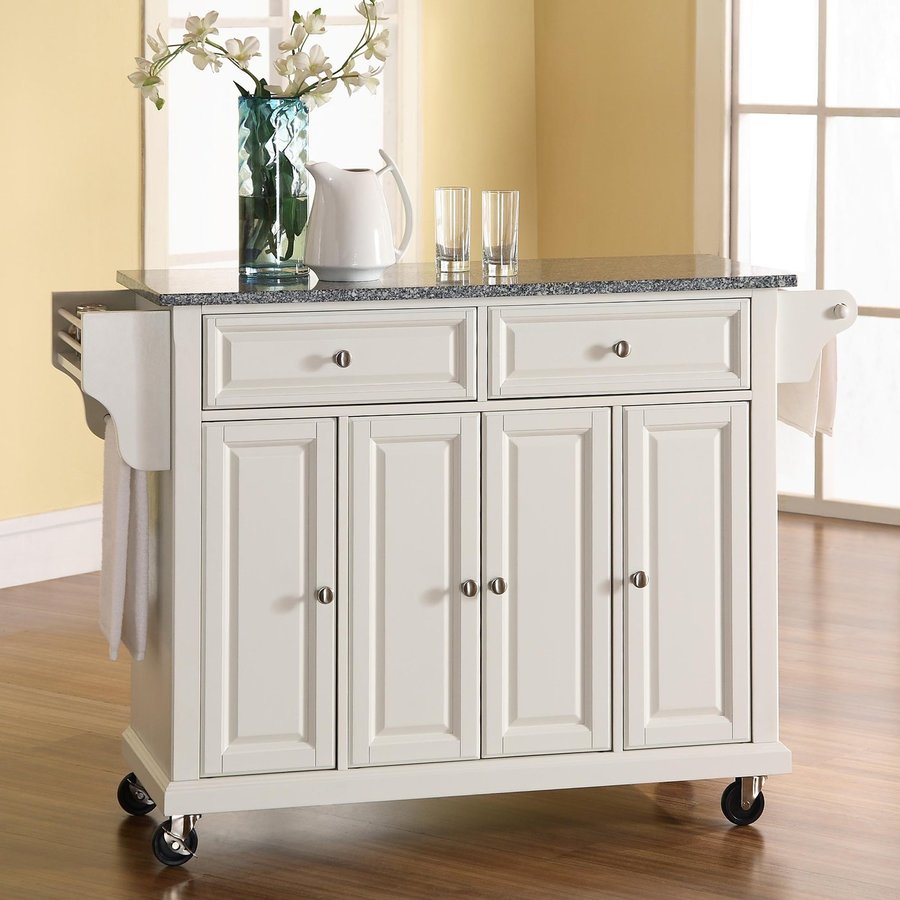 Crosley Furniture White Craftsman Kitchen Island at
