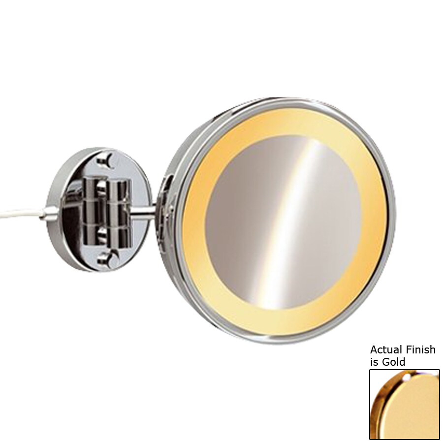 Nameeks Windisch Gold Brass 3x Magnifying Hardwired WallMounted Vanity