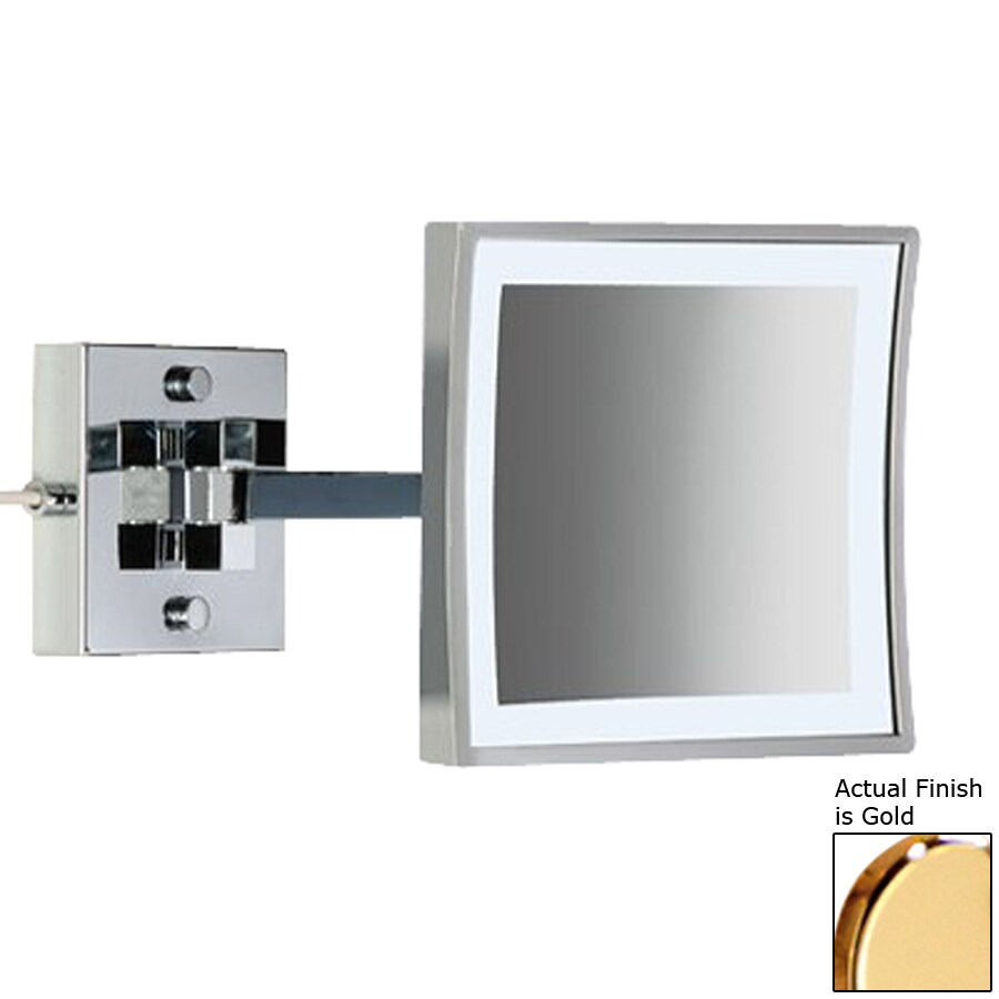 Nameeks Windisch Gold Brass 3x Magnifying WallMounted Rectangular