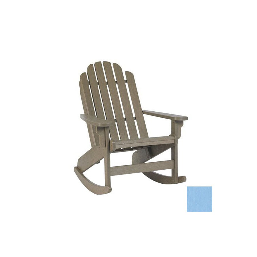 Siesta Furniture Bayfront Light Blue Plastic Slat Seat Outdoor Rocking