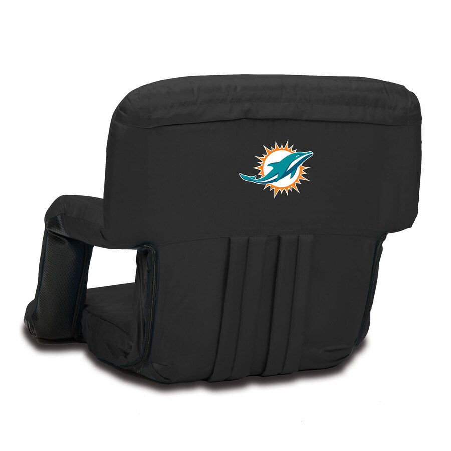 Picnic Time Indoor/Outdoor Steel Black Miami Dolphins Bleacher Folding