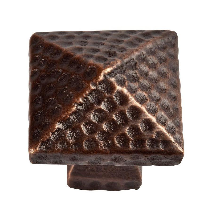 The Copper Factory Artisan Antique Copper Square Knob at