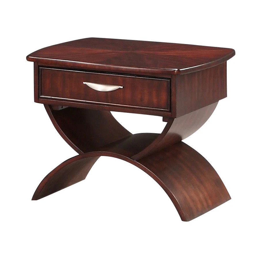 Somerton Home Furnishings Cirque Soft Merlot End Table at