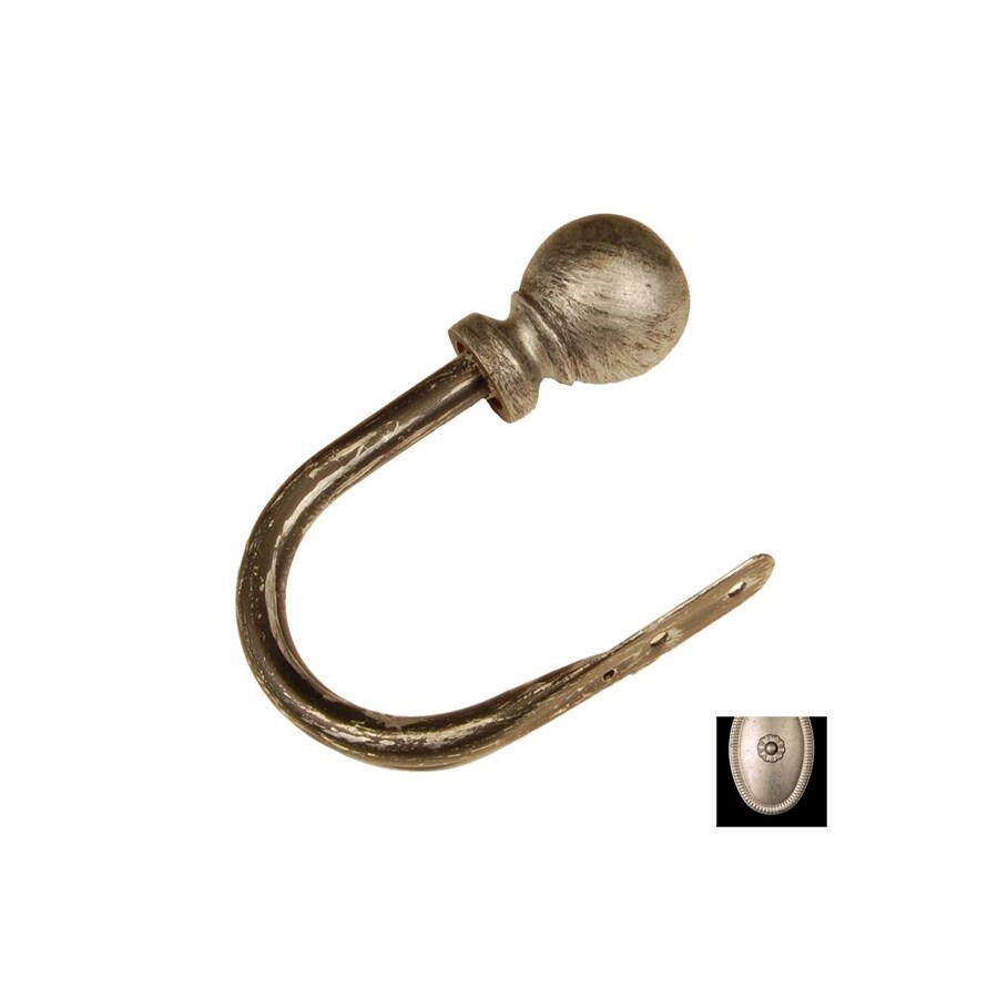 BCL Drapery 2Pack Antique Silver Curtain Holdbacks at