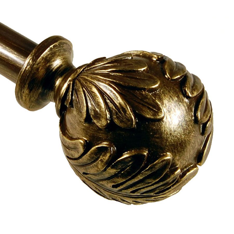 Shop BCL Drapery Classic Paulina 28in to 48in Antique Gold Steel