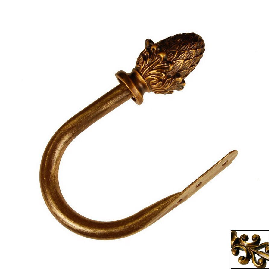 BCL Drapery 2Pack Antique Gold Curtain Holdbacks at