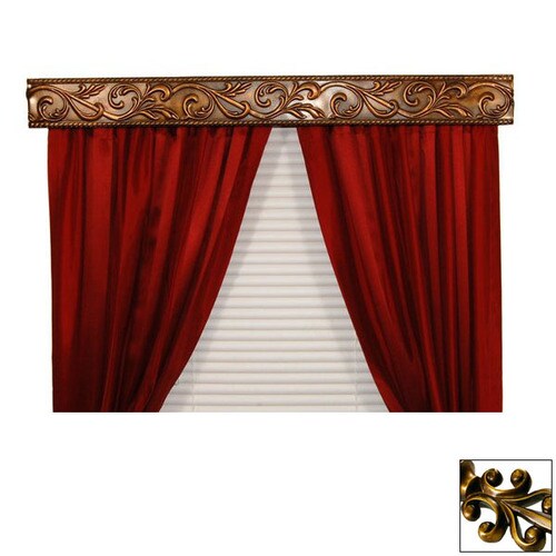 BCL Drapery Antique Gold Metal Valance at