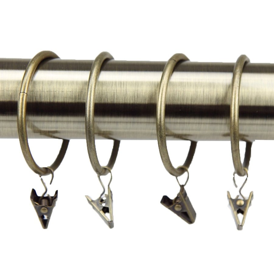 Rod Desyne 10Pack 2in Antique Brass Steel Curtain Rings at