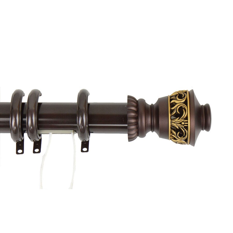 Shop Rod Desyne Elite Lattice 48in to 84in Mahogany Steel Traverse