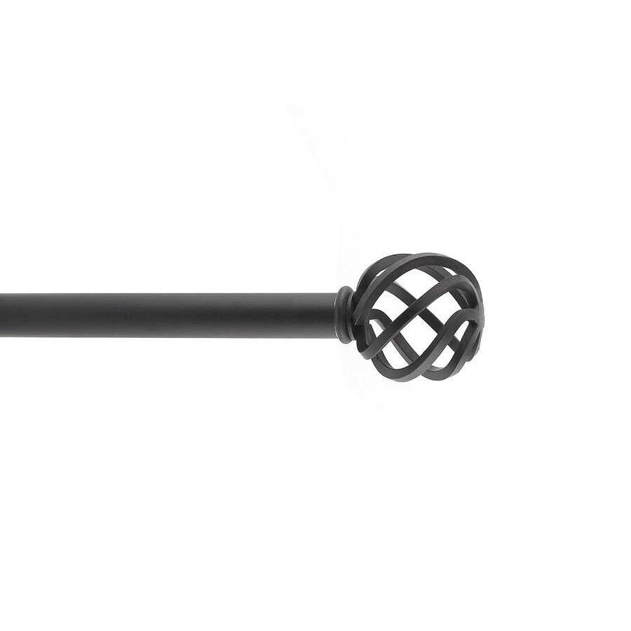 Shop Signature 115in to 165in Black Iron Curtain Rod Set at