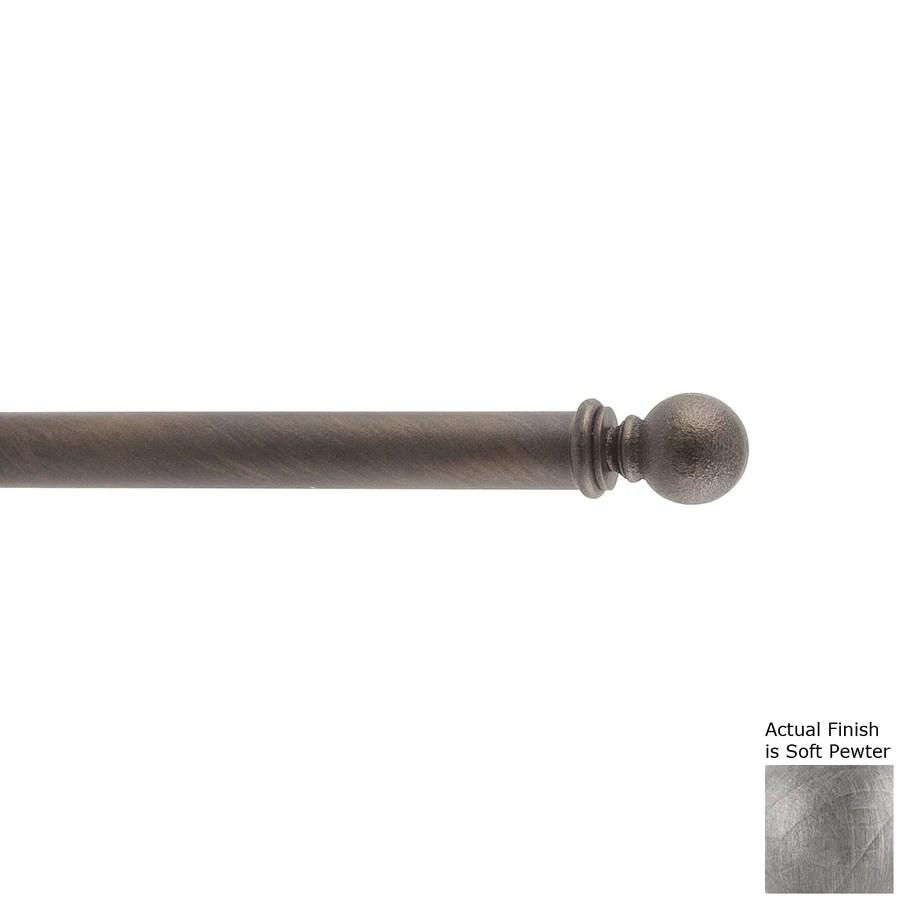 Signature 115in to 165in Soft Pewter Iron Curtain Rod Set at