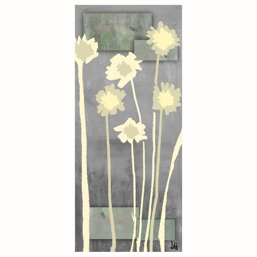 Shop Cascadia 20in W x 40in H Frameless Canvas Contemporary Flowers 1