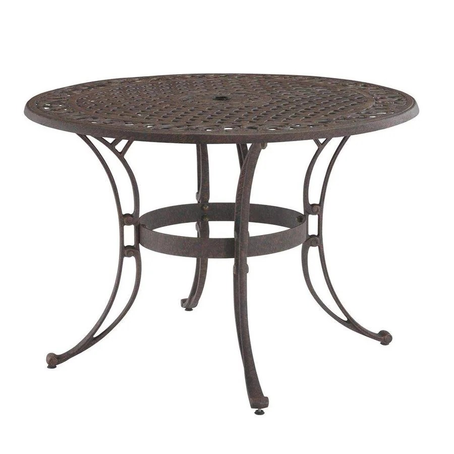 Home Styles Biscayne Round Dining Table 42in W x 42in L with Umbrella