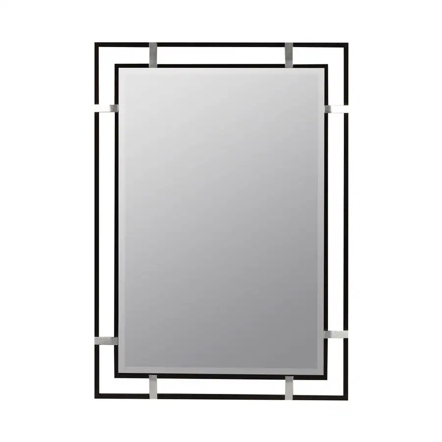 Shop Cooper Classics Kinzie 24in x 34in Black Beveled Rectangle