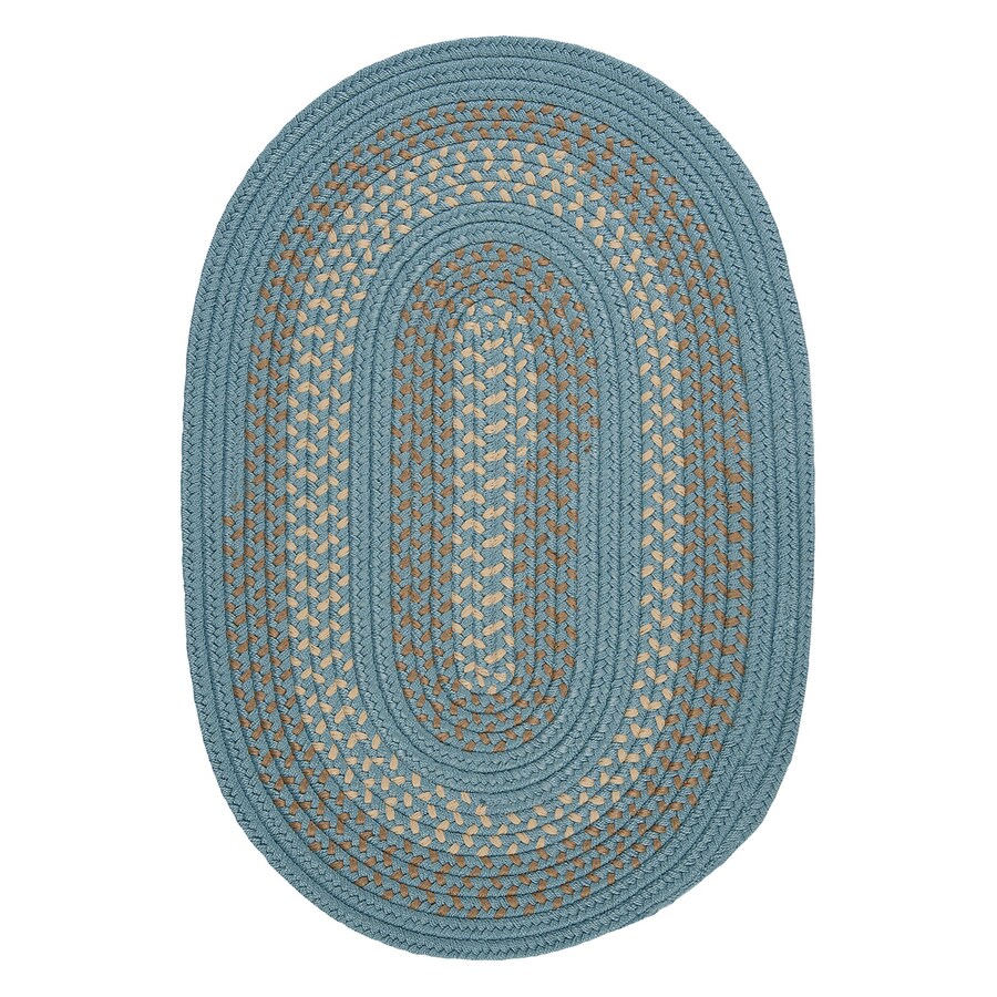 Shop Colonial Mills Federal Blue Oval Indoor/Outdoor Braided