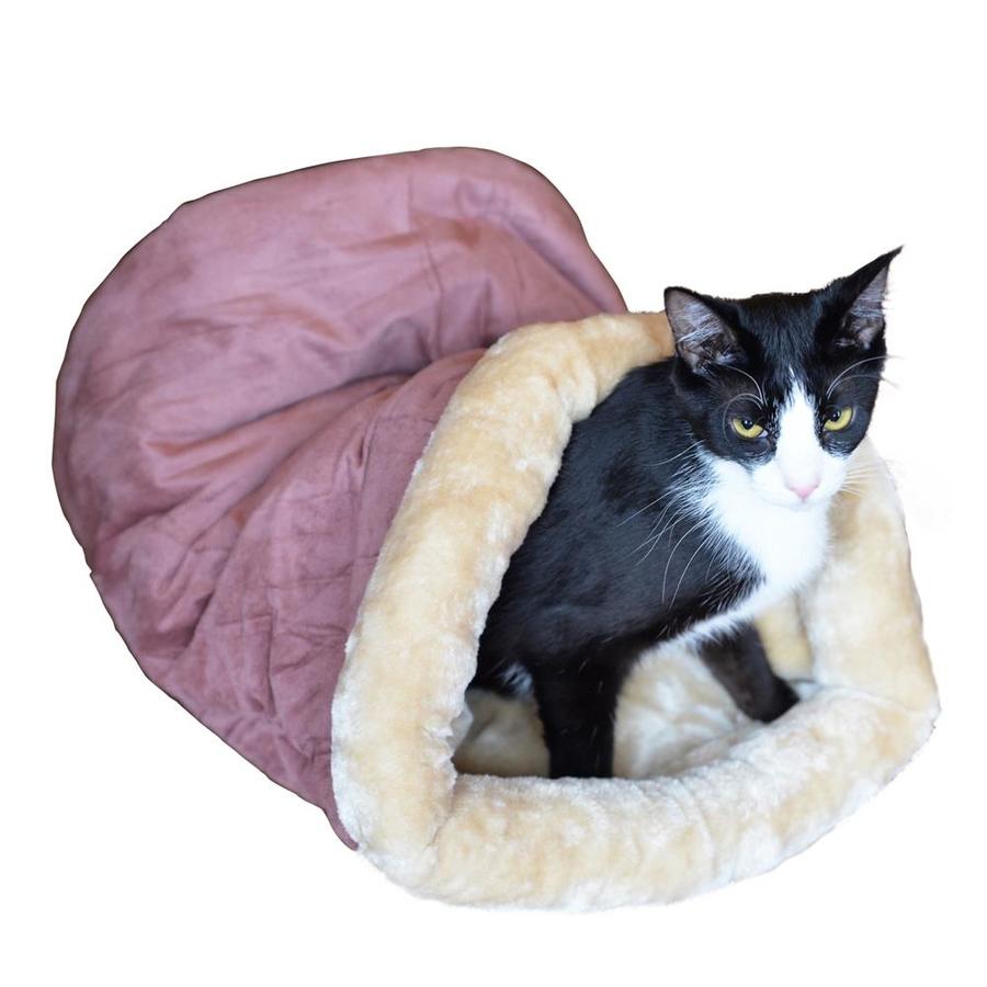 Armarkat Indian Red/Beige Faux Suede and Faux Fur Cat Bed in the Pet