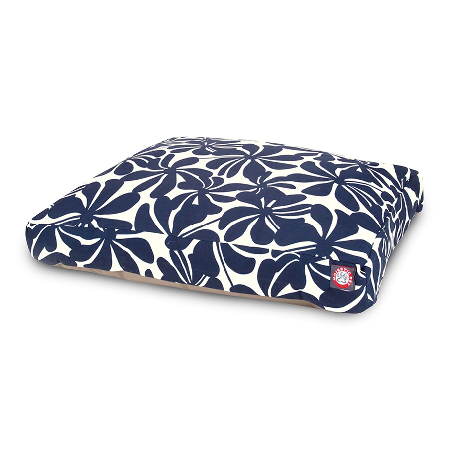 Majestic Pets Navy Blue Polyester Rectangular Dog Bed at