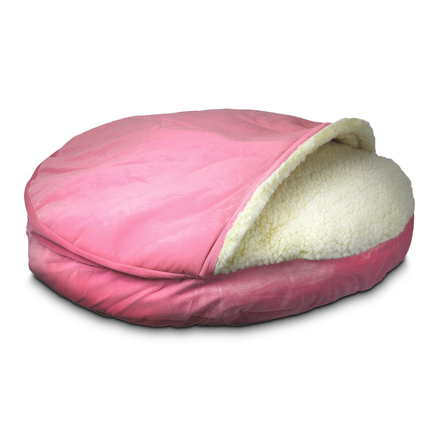 Snoozer Pink Microsuede Round Dog Bed at