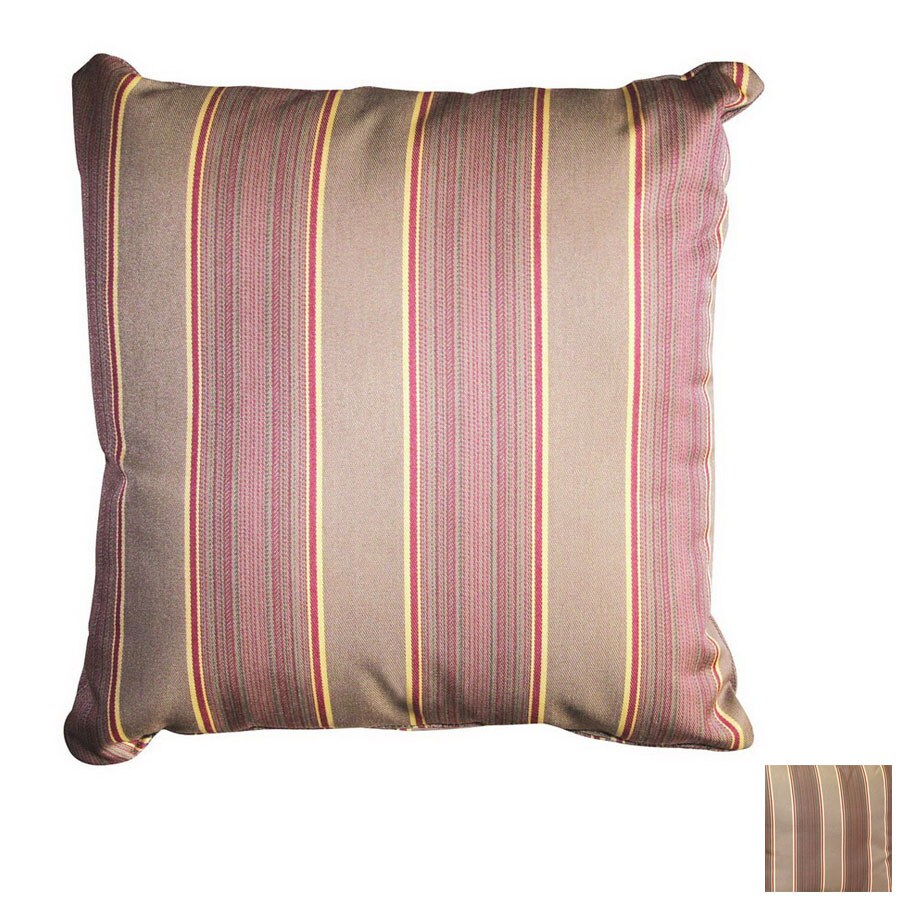Darlee Multicolor Stripe Square Outdoor Decorative Pillow at