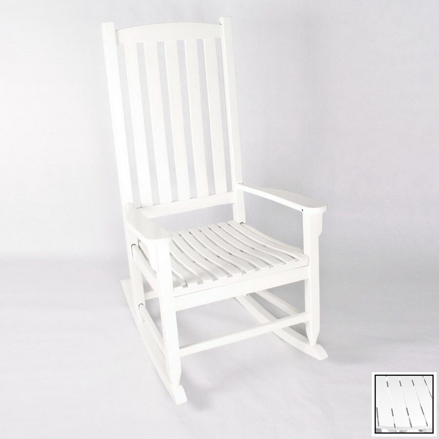 Jordan Manufacturing White Paint Outdoor Rocking Chair at