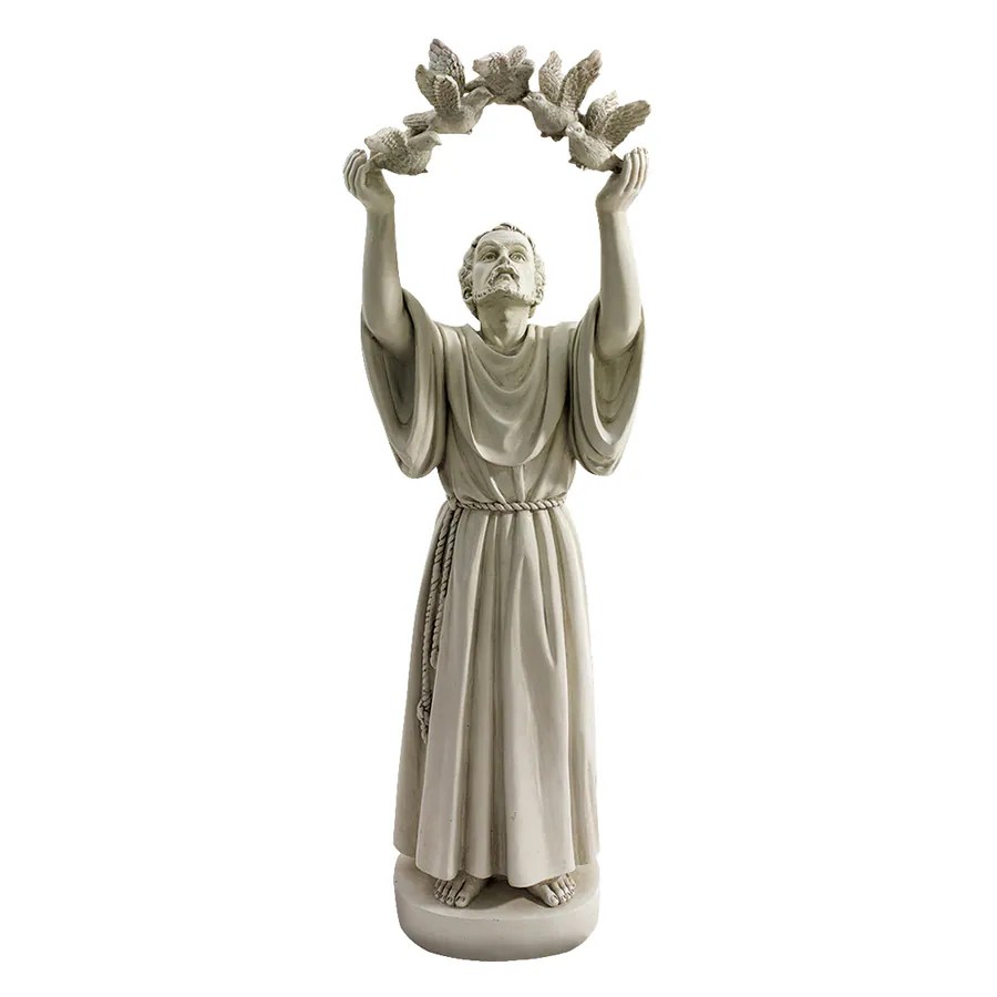 Shop Design Toscano Saint Francis Doves Of Peace 25in Religion Garden