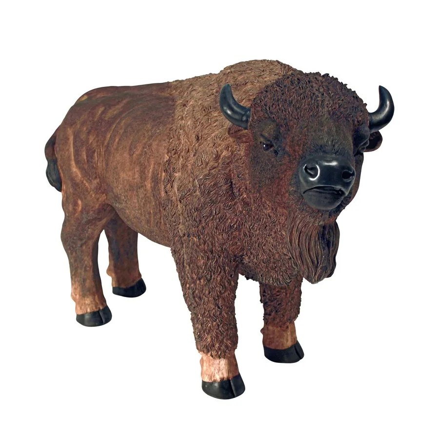 Design Toscano American Buffalo 21.5in Animal Garden Statue at