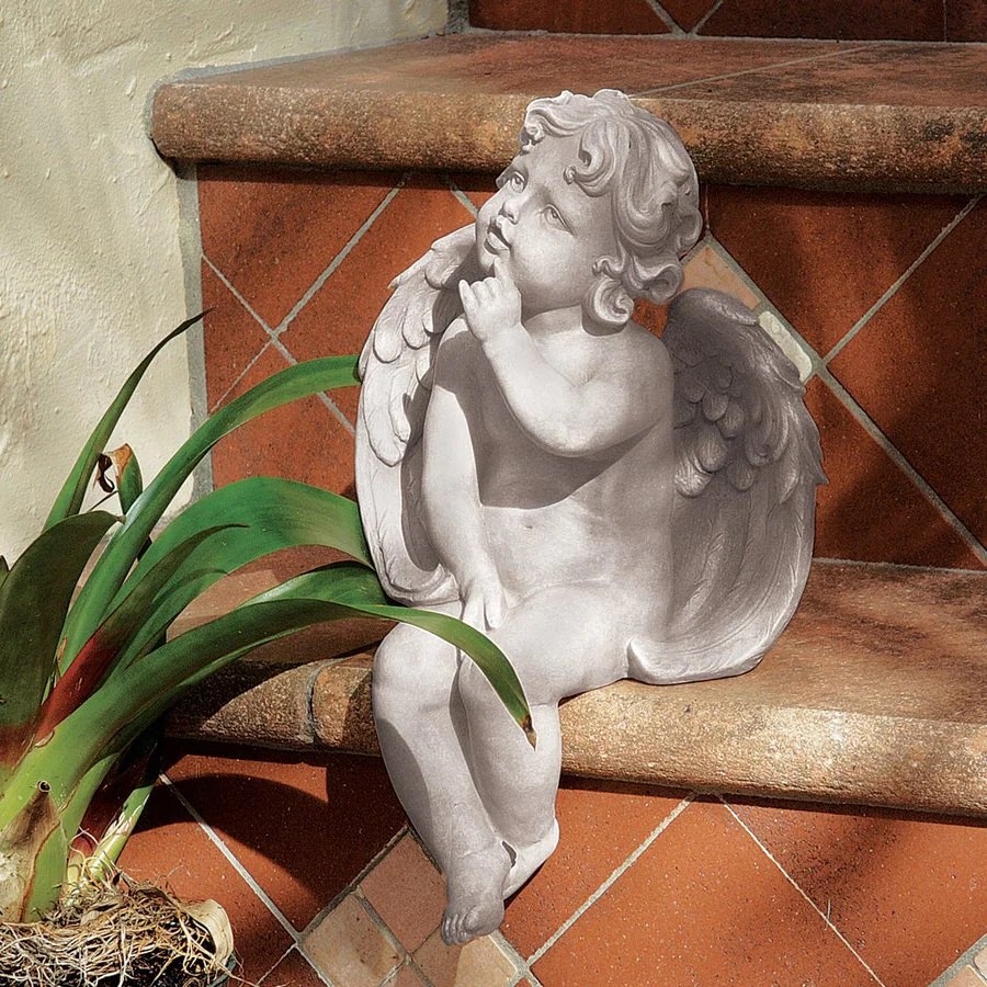 Shop Design Toscano Angel Of Contemplation 12.5in Angels and Cherubs