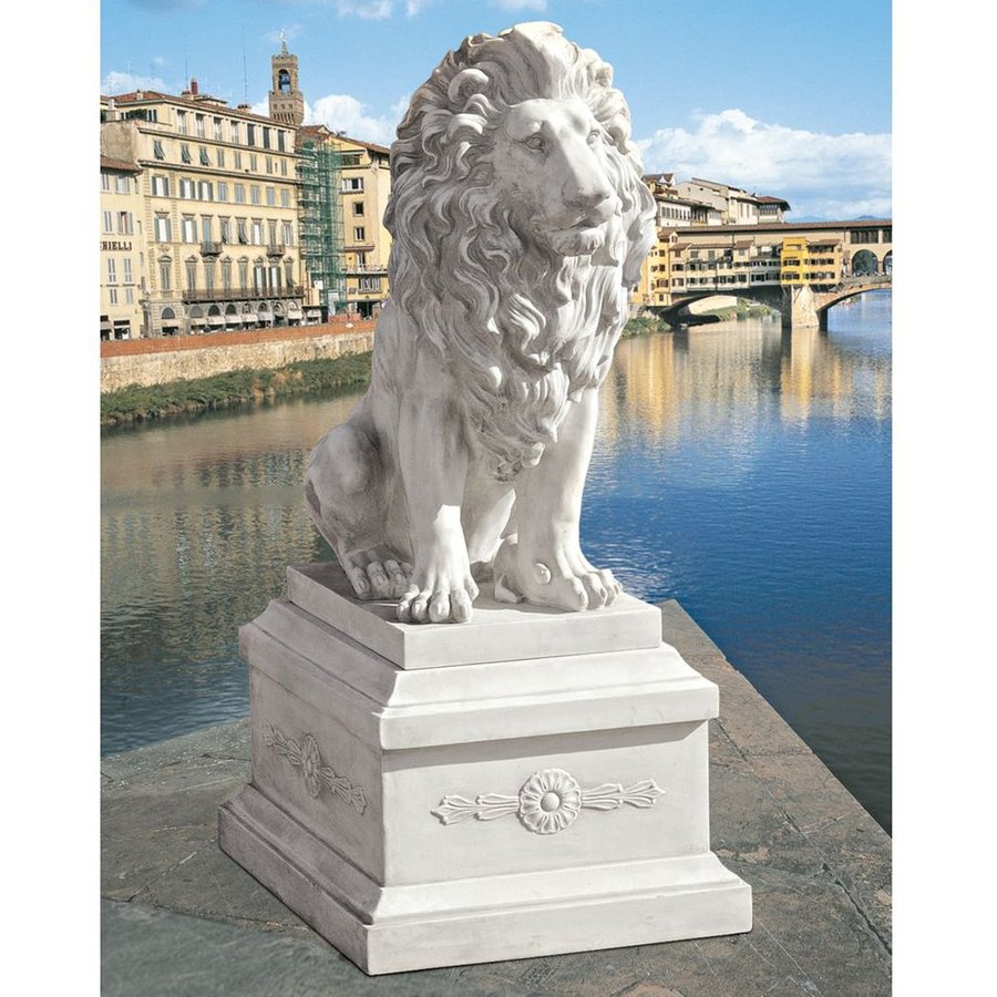 Design Toscano Lion Of Florence Sentinel 41in Animal Garden Statue at