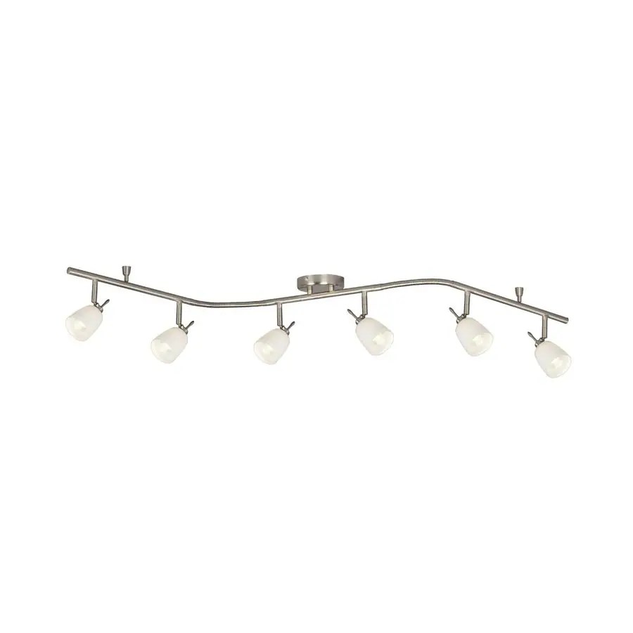 Shop Galaxy 6Light 61in Brushed Nickel Glass Pendant Linear Track