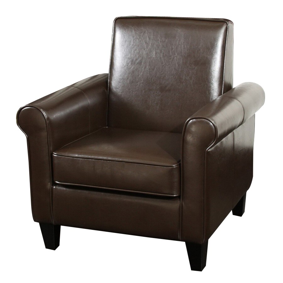 Best Selling Home Decor Freemont Chocolate Faux Leather Club Chair in