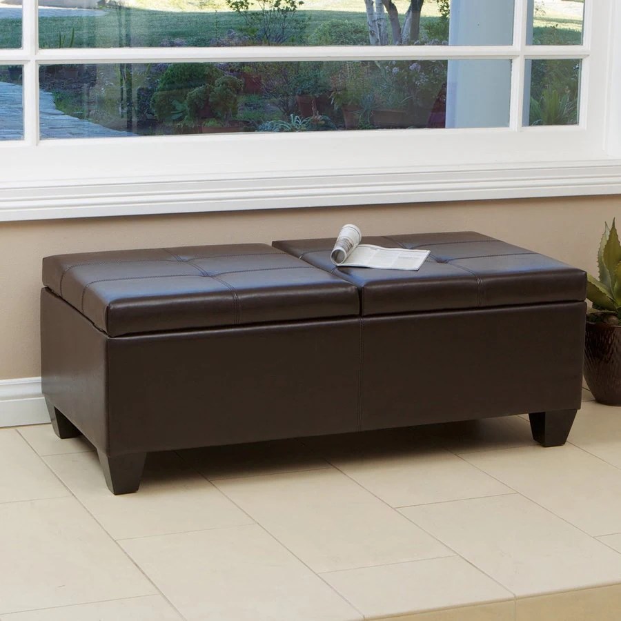 Shop Best Selling Home Decor Alfred Casual Brown Faux Leather Storage